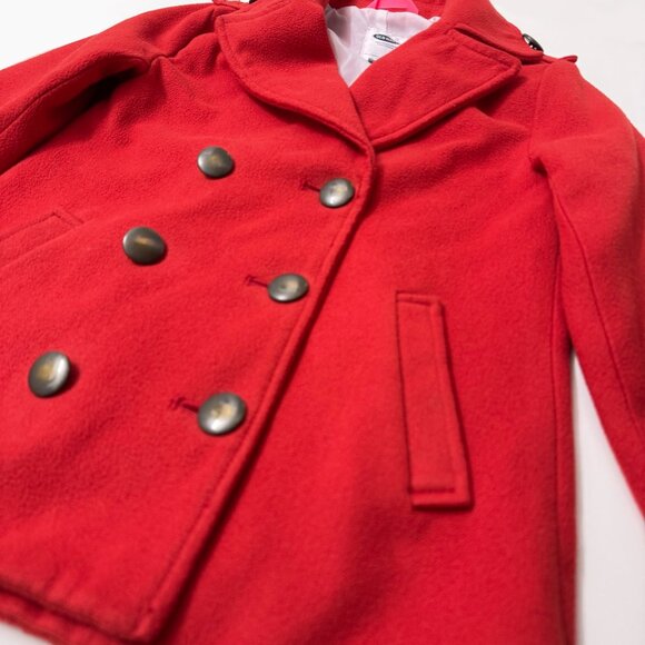 Old Navy Girl Red Coat Size  6-7 - Picture 1 of 4
